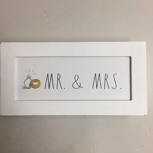 Rae Dunn MR. & MRS. Wood Free Standing Sign  Art Wedding/Home Decor